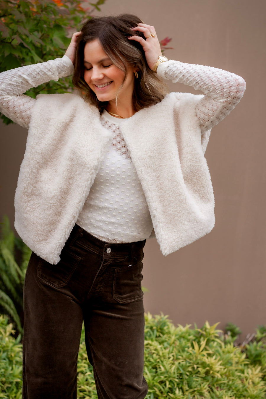 Elsa Faux Shearling Vest