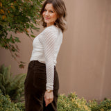 ASTR Dex Textured Sweater Top