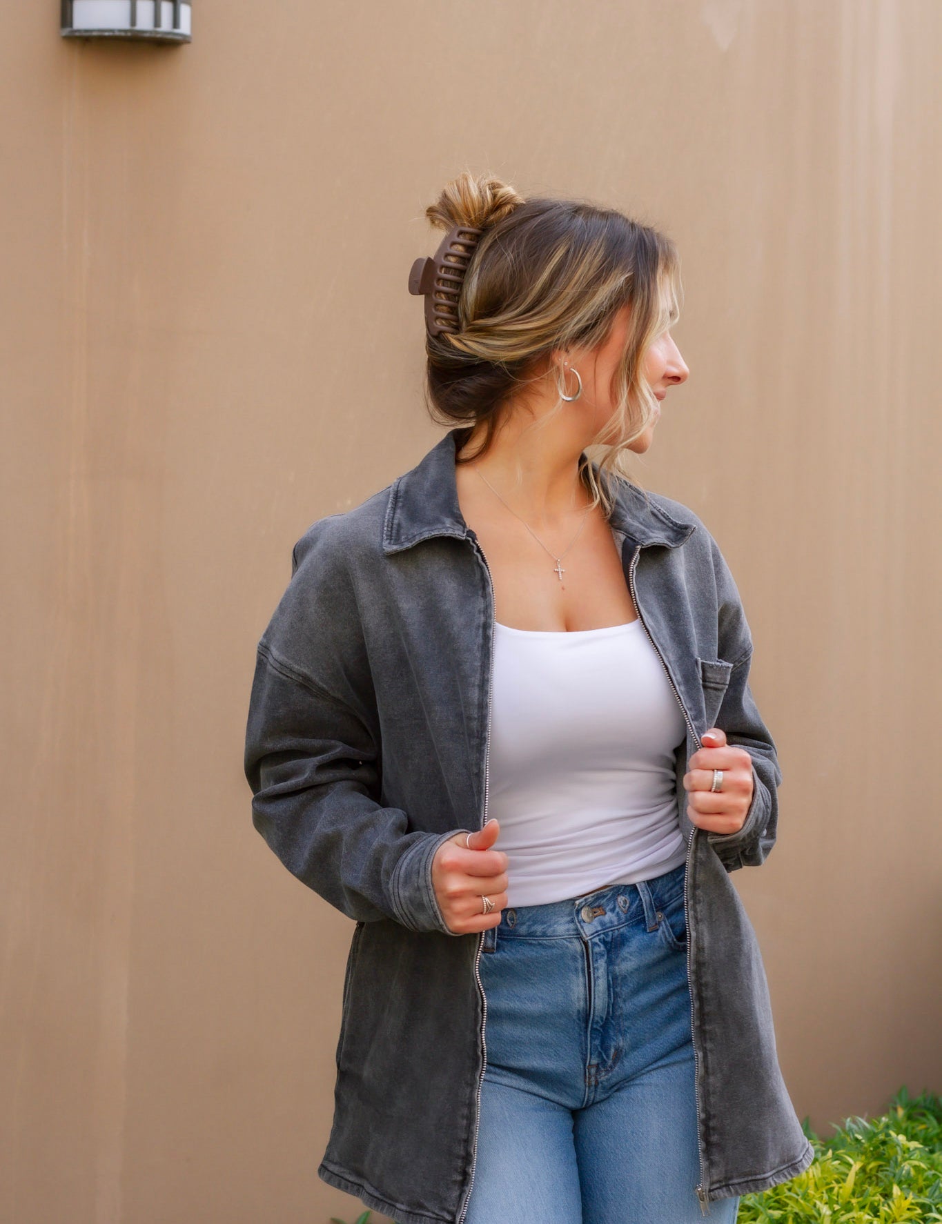 Kendra Denim Zip Jacket