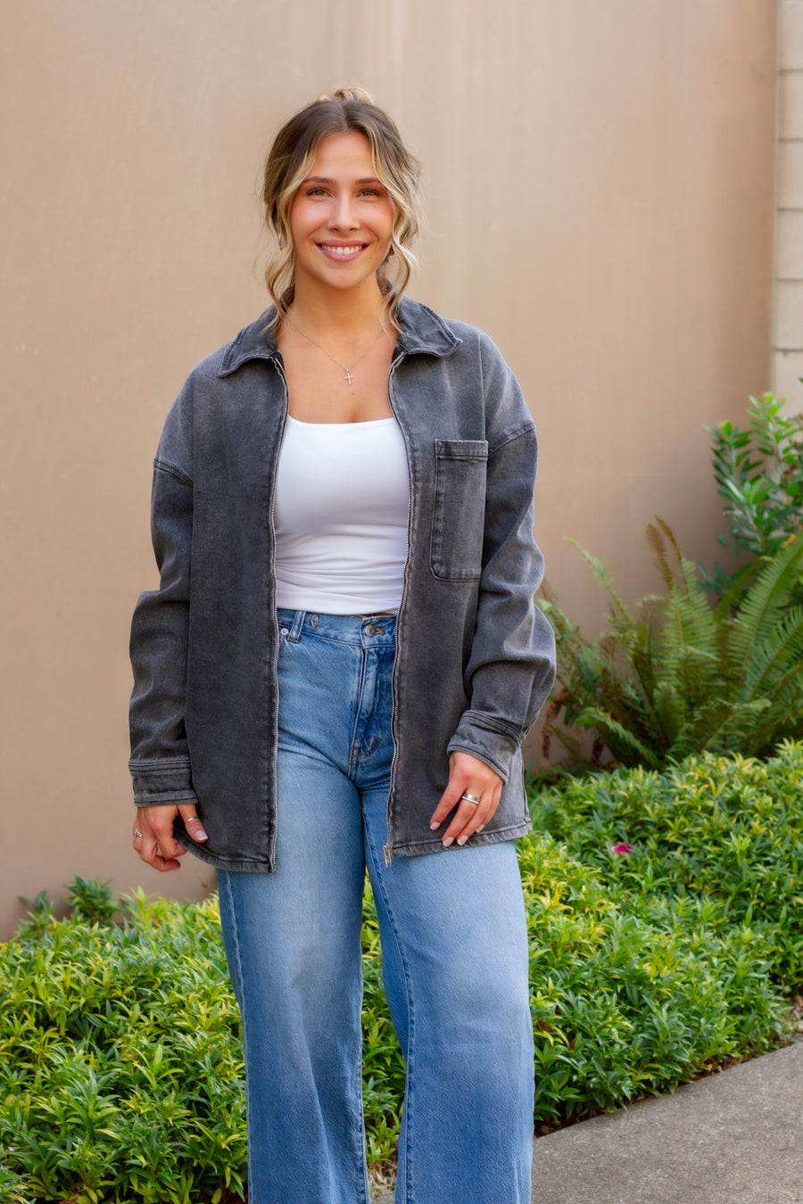 Kendra Denim Zip Jacket