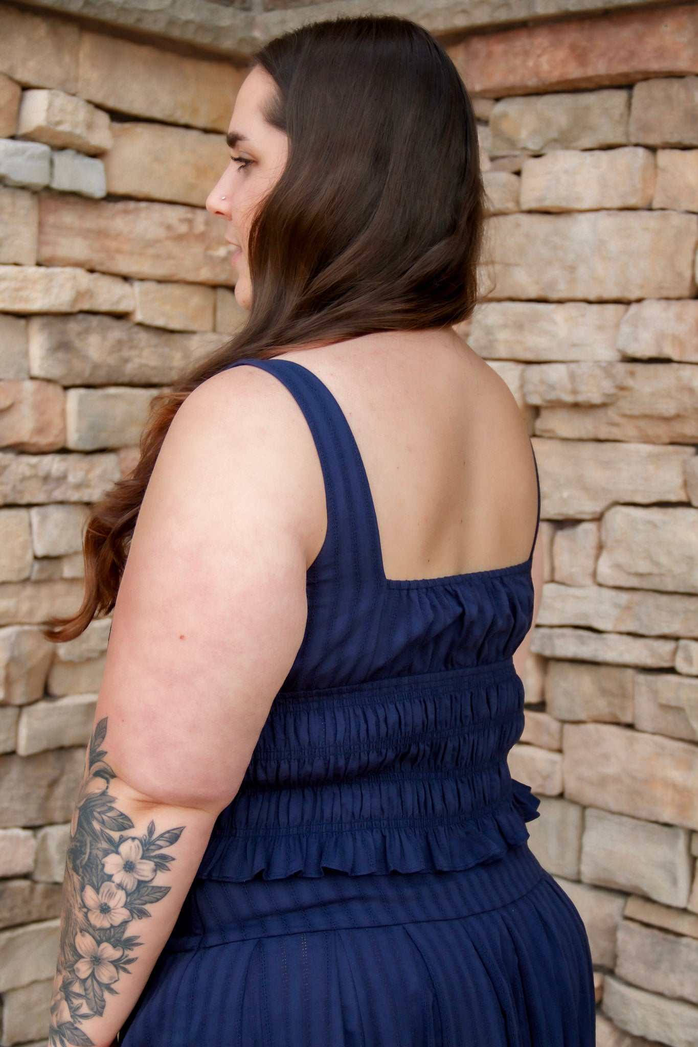 navy tank with matching navy skirt