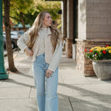 Maiven Cardigan - Mini Stripe in Cream