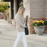 Mohair Oceanside Knit Sweater in Sand