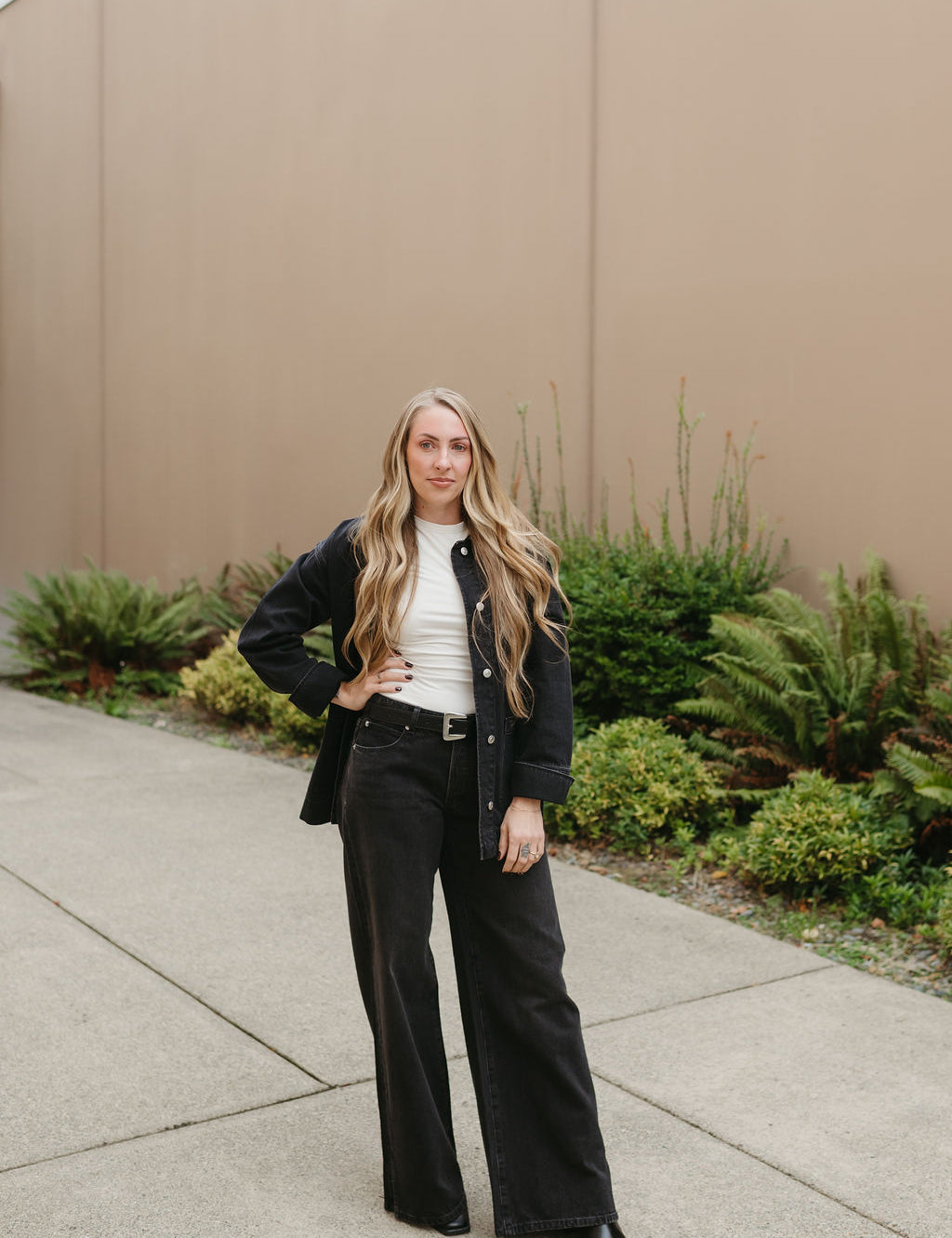 Rollas Frankie Loose Jean Long - Mercer Black