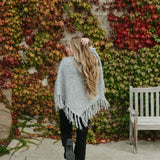 Gretchen Poncho Sweater with Fringe