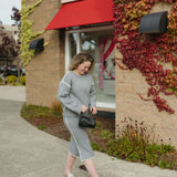Chantel Stitch Sweater in Grey