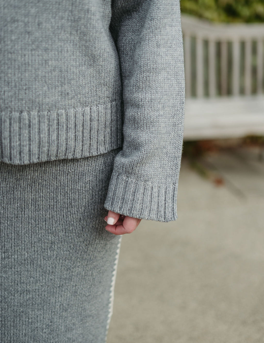 Chantel Stitch Sweater in Grey