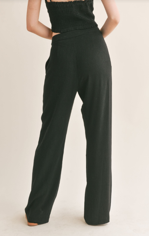 At Ease Linen Blend Trouser