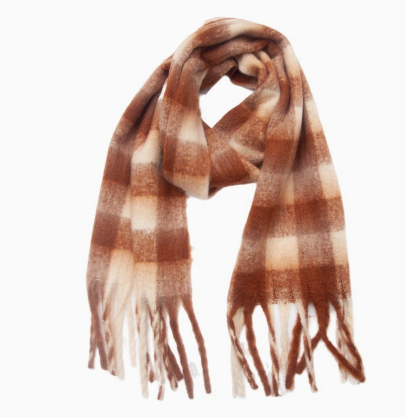 Blanket Scarf - Gingham Rust