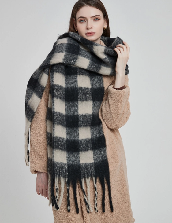 Blanket Scarf - Gingham Rust