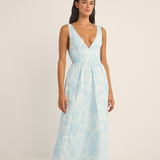 Jean Paisley Maxi Dress