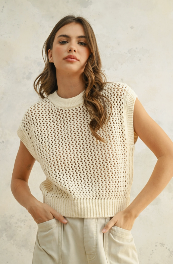Cam Crochet Knitted Top