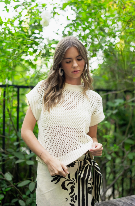 Cam Crochet Knitted Top