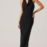 ASTR Alanna Halter Cowl Neck Dress