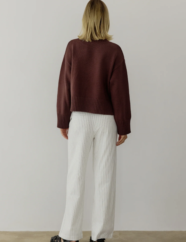 Asher Sweater - Brown & Olive