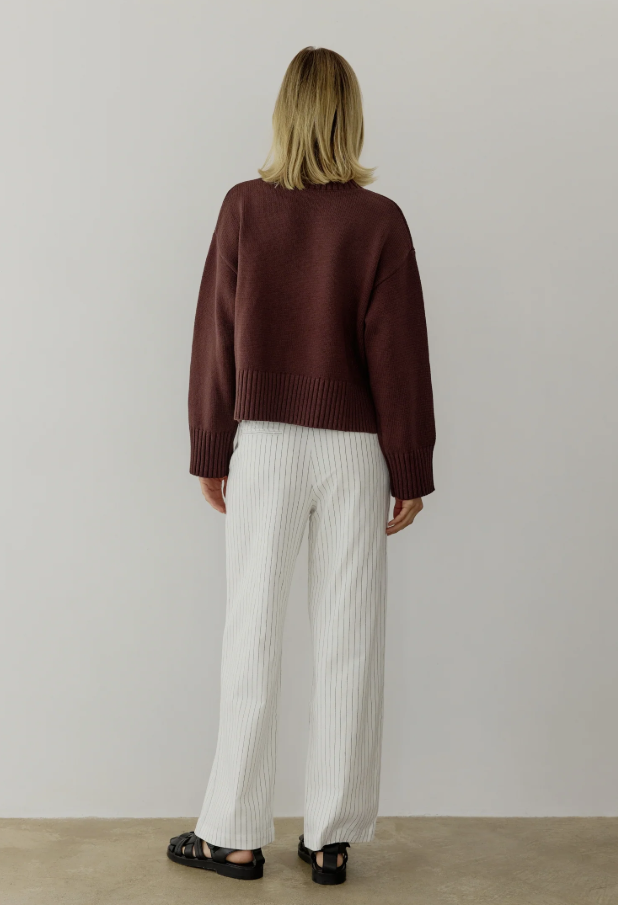 Asher Sweater - Brown & Olive