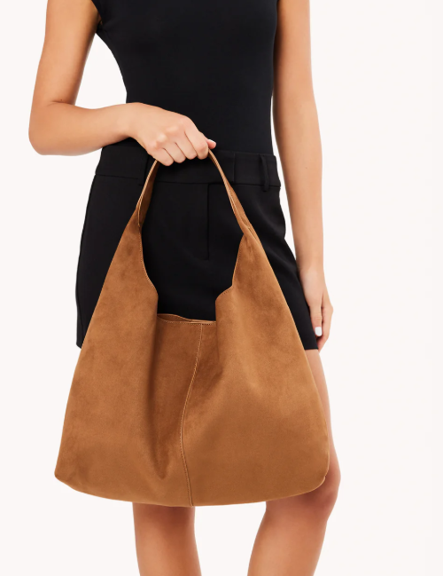 Remi Shoulder Bag - Hazel Suede