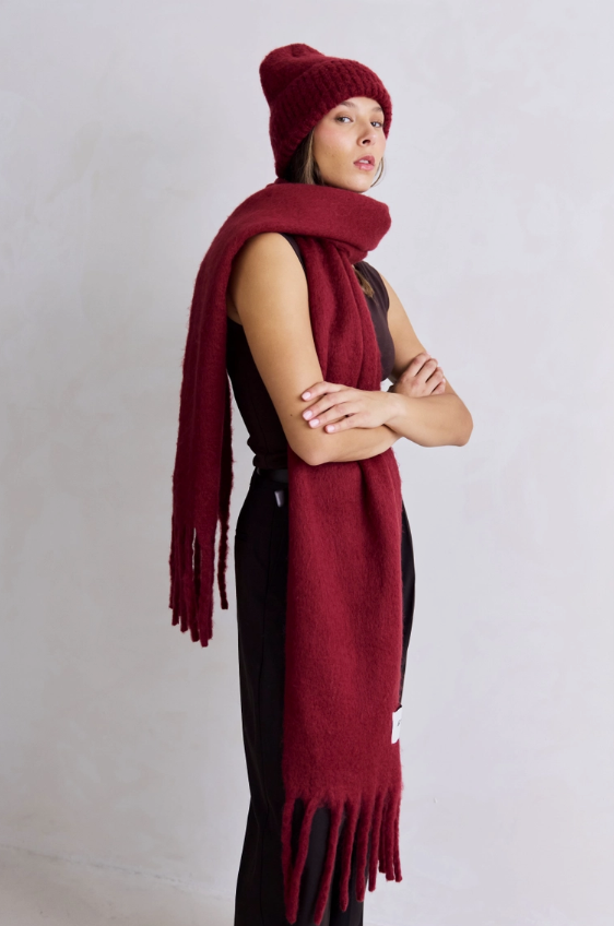 The Reykjavik Beanie Hat - Burgundy