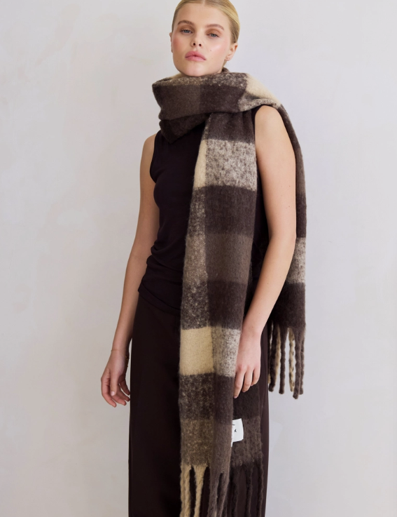 The Reykjavik Scarf - Brown Check
