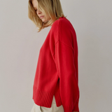 Asher Sweater - Cherry Red