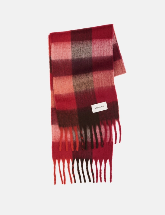 The Reykjavik Scarf - Burgundy Check