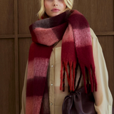 The Reykjavik Scarf - Burgundy Check