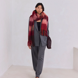 The Reykjavik Scarf - Burgundy Check