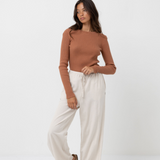 Classic Drawstring Pant in Oat