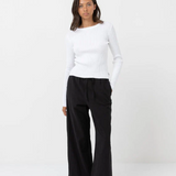 Classic Drawstring Pant in Black