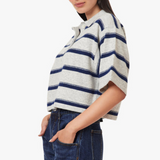 Striped Rugby Polo Sweater