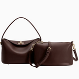Melie Bianco Lana Espresso Recycled Vegan Leather Crossbody