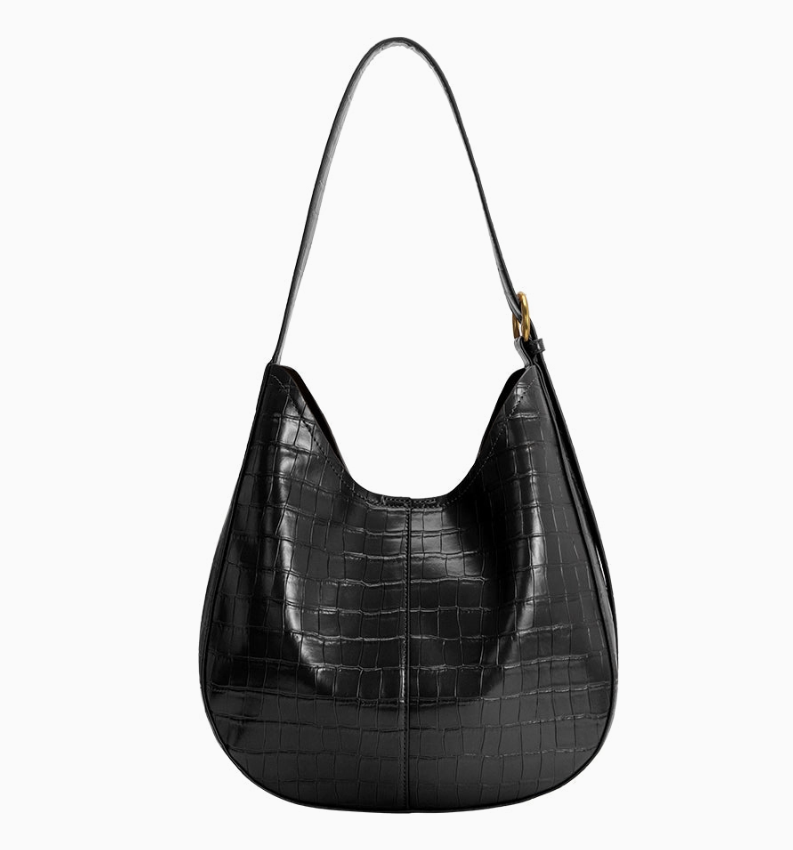 Melie Bianco Stefanie Shoulder Bag (Black & Burgundy)