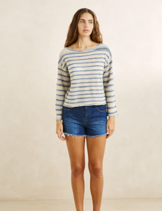 Belle Knit Sweater in Blue