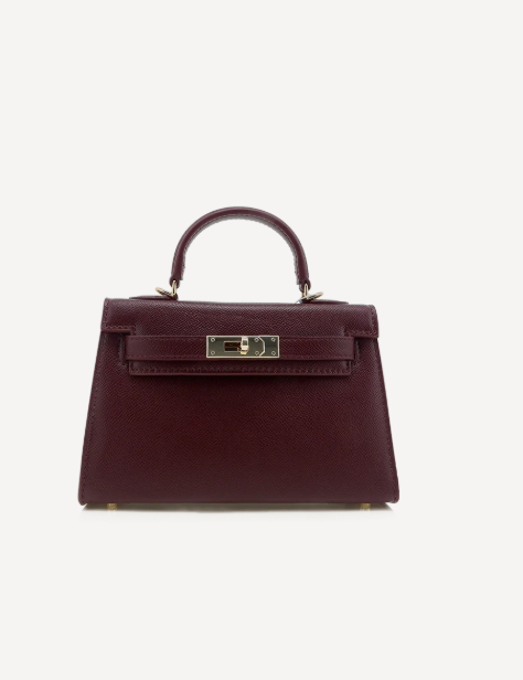 Harriette Handle Bag in Bordeaux
