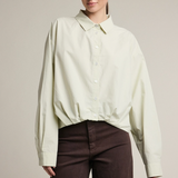 Button Down Shirt with Knit Scarf Set
