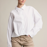 Button Down Shirt with Knit Scarf Set