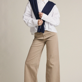 Button Down Shirt with Knit Scarf Set
