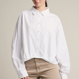 Button Down Shirt with Knit Scarf Set