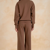 Around Town Quarter Zip in Light Brown
