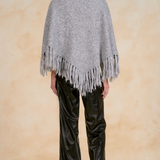 Gretchen Poncho Sweater with Fringe