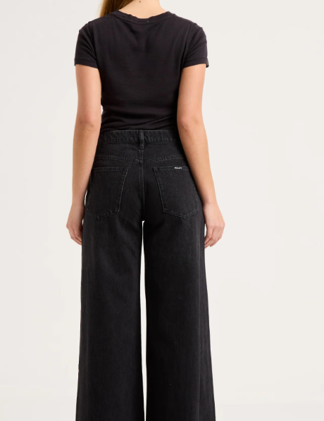 Rollas Frankie Loose Jean Long - Mercer Black