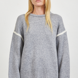 Chantel Stitch Sweater in Grey