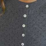 Ruby Short Sleeve Cardigan (Red & Charcoal)