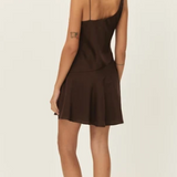Elodie Cade Mini Dress in Espresso