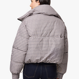 Habitual Full Zip Puffer Jacket in Plaid