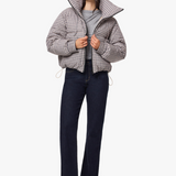 Habitual Full Zip Puffer Jacket in Plaid