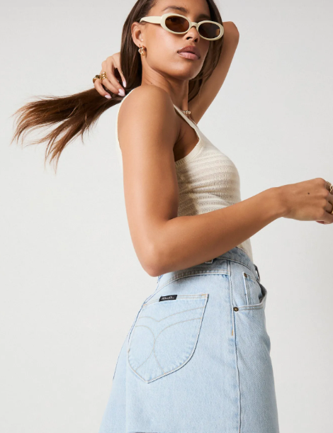 Rollas Mirage Short - Nina Blue