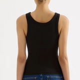 Nude Lucy Organic Rib Tank Top in Black