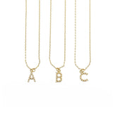 Dainty Pearl Initial Necklace