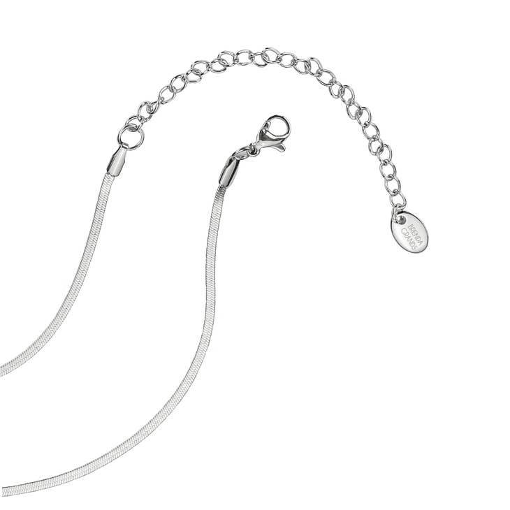 Brenda Grands Silver Micro Herringbone Necklace